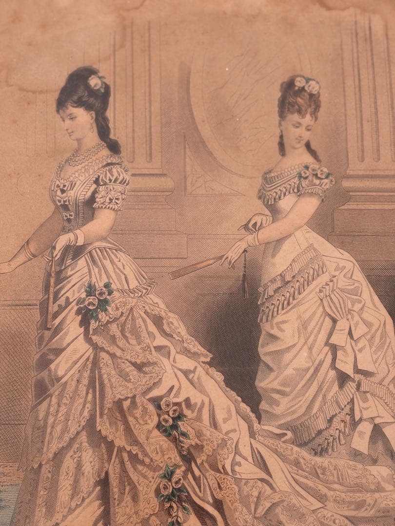 フランス　蚤の市　19世紀　額　ブロカント