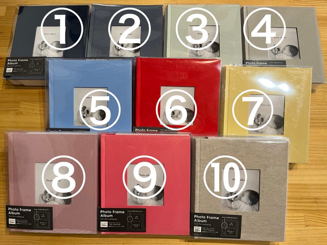 マークス　フォトフレームアルバム　200枚収納　よりどり3冊セット