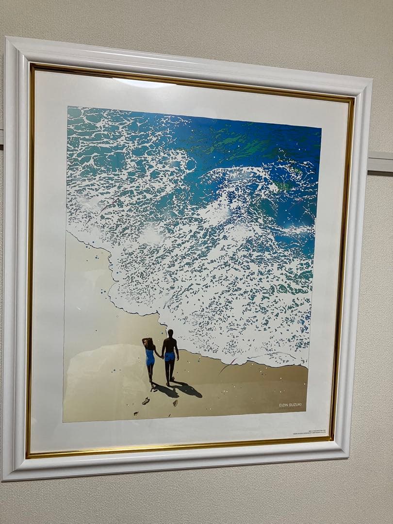 鈴木英人額装ポスター「パラダイスフォーユー」