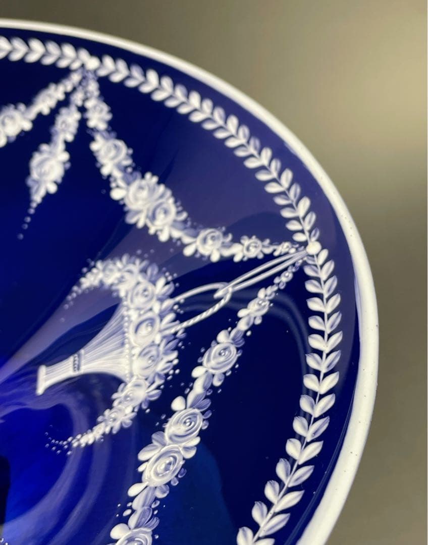 ヴェネチアガラス ホワイトエナメル コンポート アールヌーボー ぺティスタル