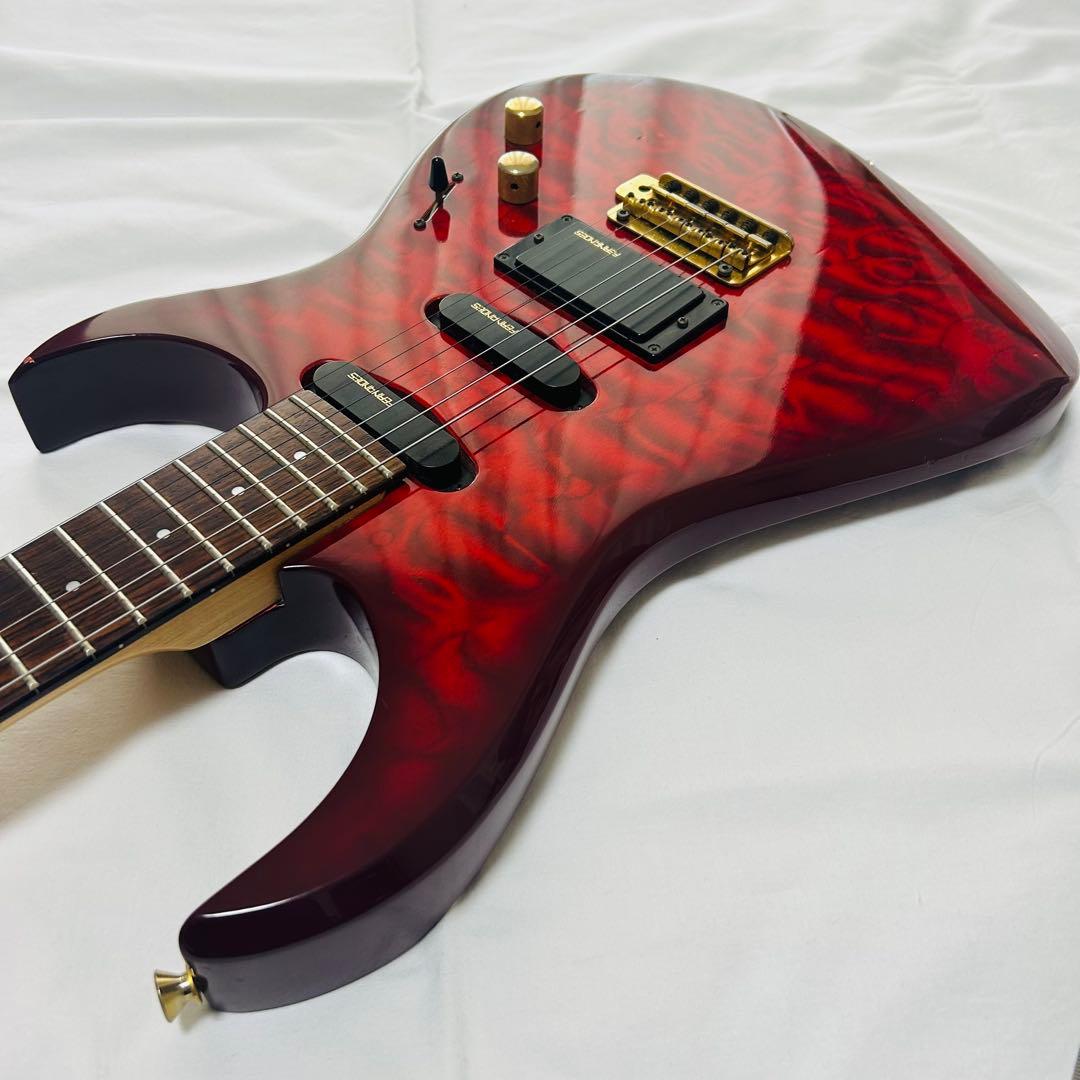 FERNANDES FGZ-420 ギター キルトメイプルトップ 赤 エレキ