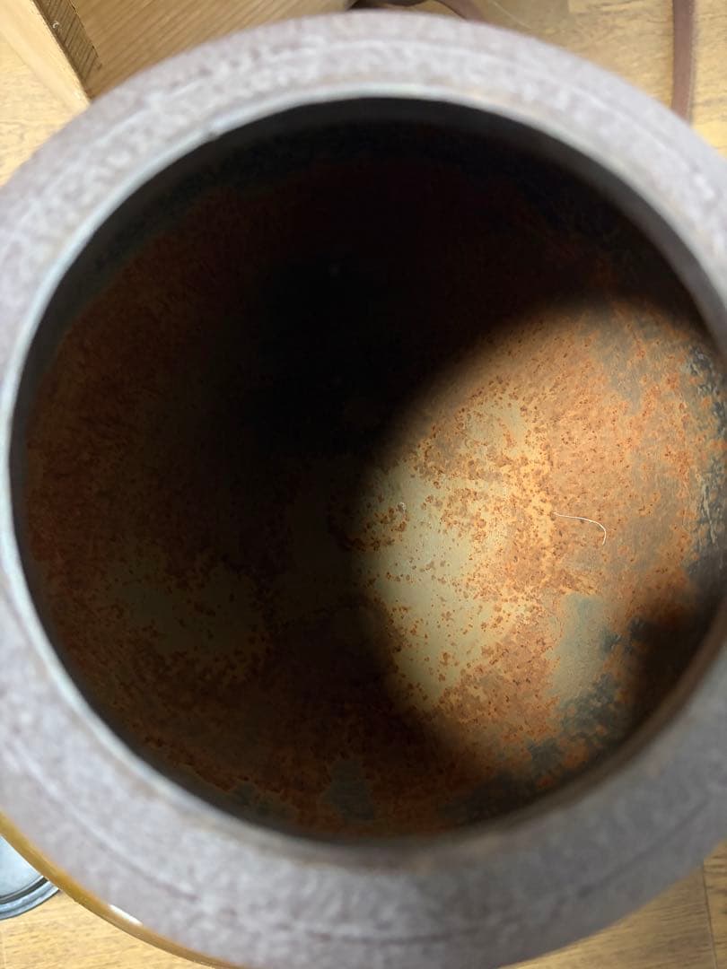 茶道具 唐銅朝鮮風炉釜 共箱 高橋敬典 藤井宗喜