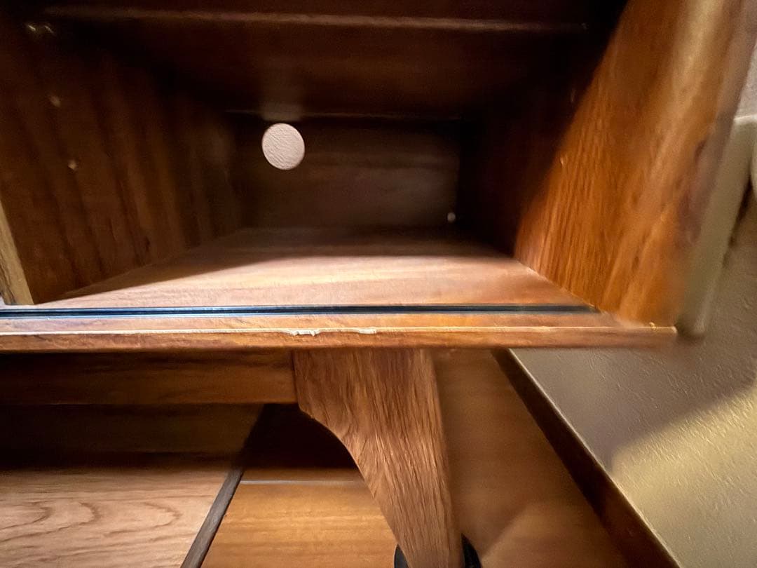 【値下げ中】木製テレビ台 スラットデザイン ブラウン