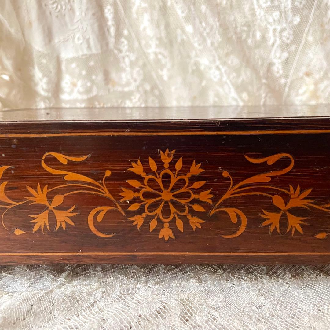 【特大】象嵌細工木製ディスプレイ台　台座　フランスアンティーク　グローブドマリエ