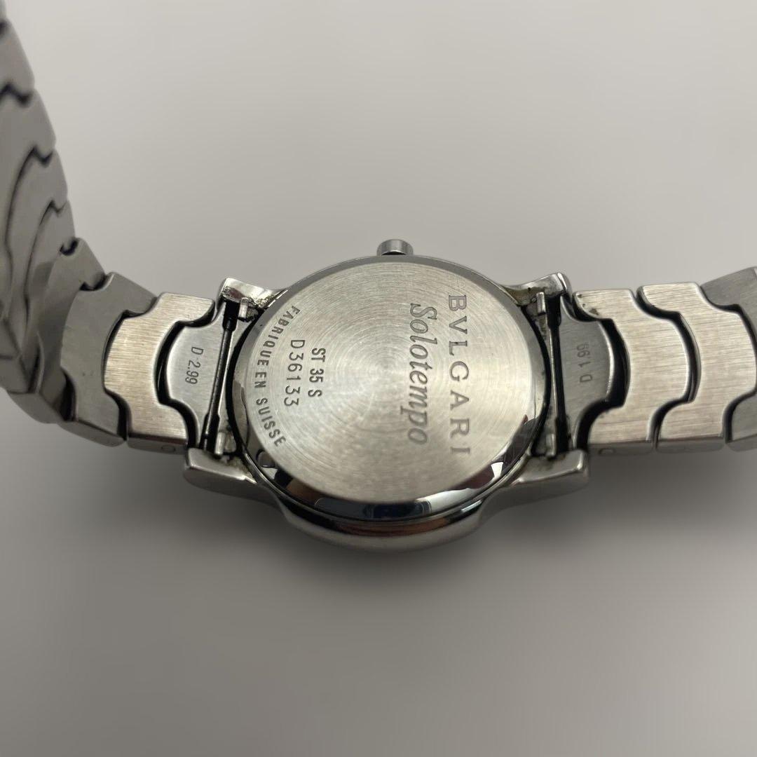 稼働品　BVLGARI ソロテンポ　ST35S 黒文字盤　腕時計