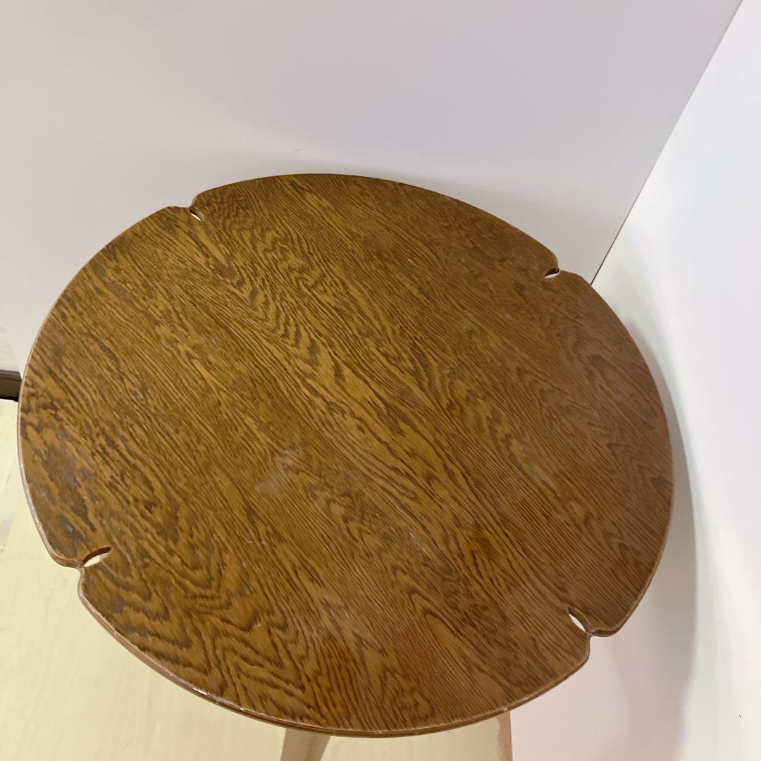 木製　ダイニングテーブル　円形　丸テーブル　コーヒーテーブル　デザインテーブル