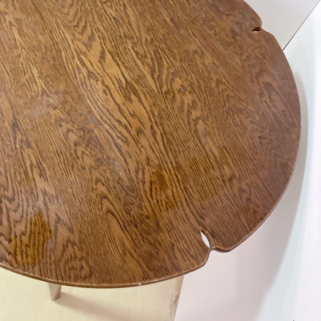 木製　ダイニングテーブル　円形　丸テーブル　コーヒーテーブル　デザインテーブル