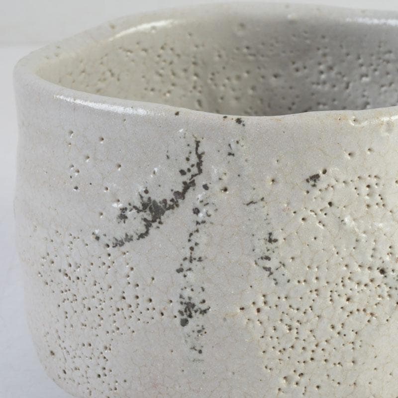 茶道具　人間国宝　荒川豊蔵作　志野茶碗　共箱　M　9744