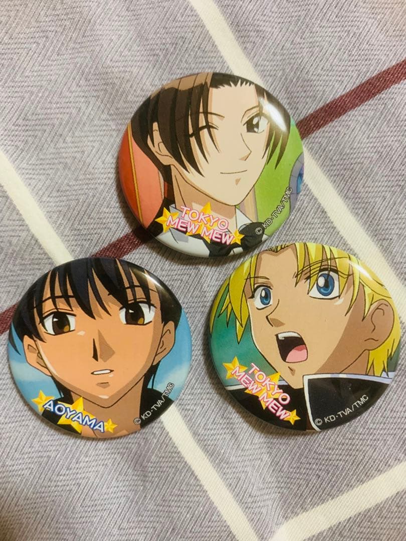東京ミュウミュウ　赤坂圭一郎　青山雅也　白金稜 缶バッジ