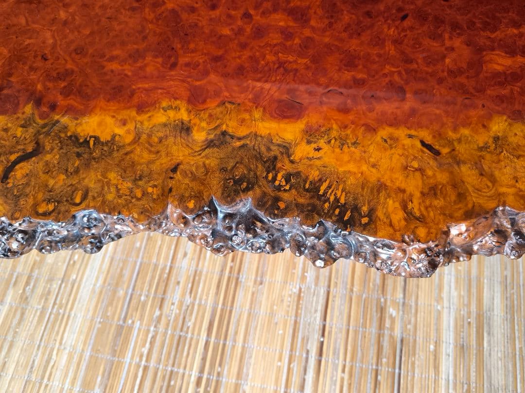 希少　花梨無垢材　一枚板　高級テーブル　美品　昭和レトロ　アンティーク