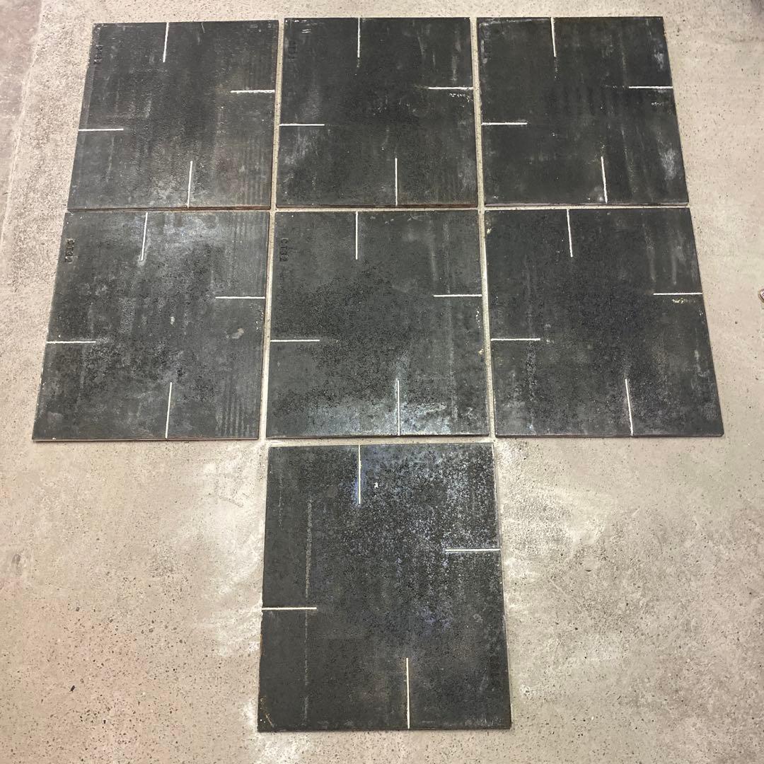 【中古品】陶芸　棚板35×40(厚8mm)7枚組①(スリット有り)