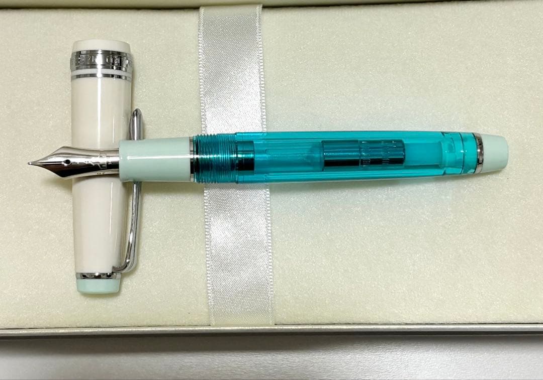 長崎美景　万年筆　教会スカイミント　字幅MF セーラー万年筆