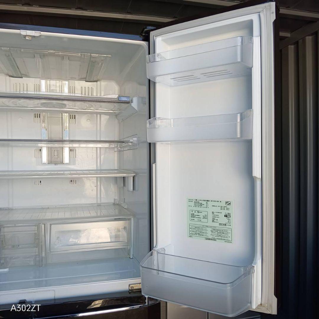 送料設置無料　人気モデル三菱冷蔵庫　520L 木目デザイン