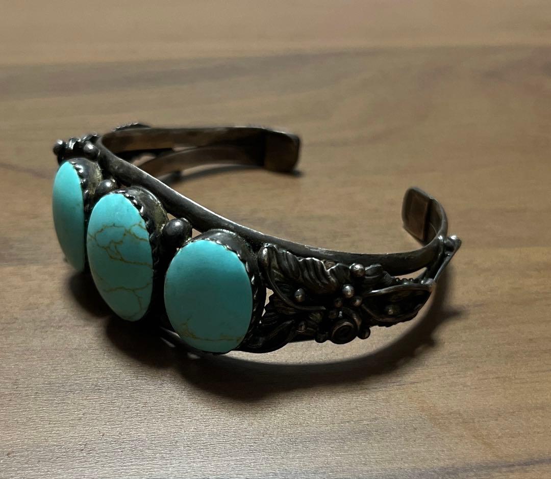 インディアンジュエリー　ターコイズ　バングル
