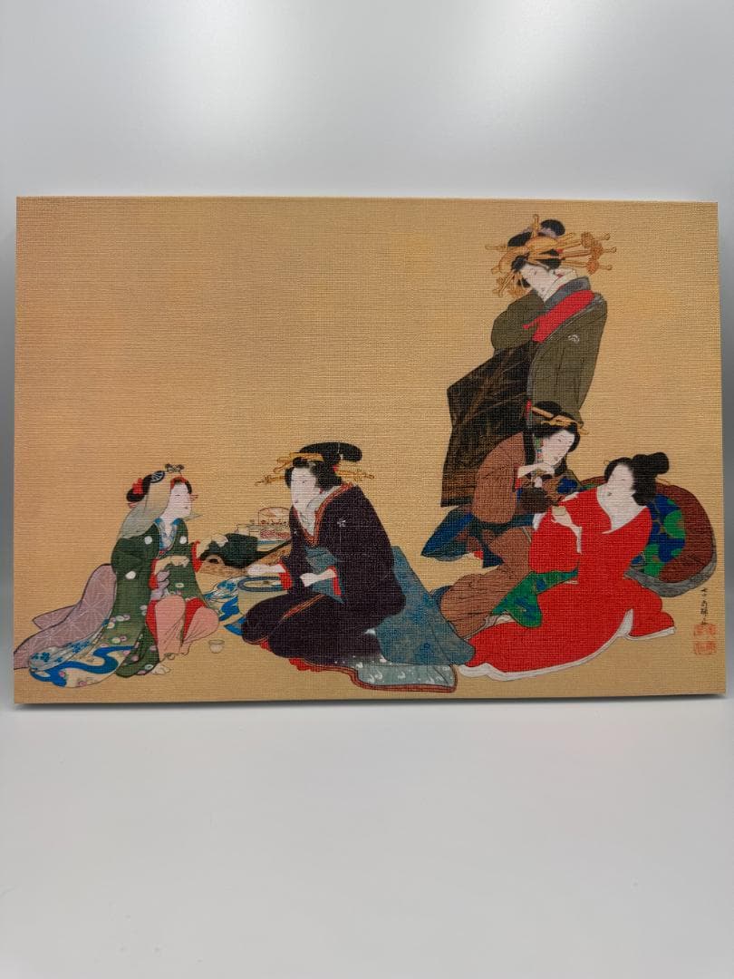 木製パネル アート 蹄斎北馬 (ていさいほくば) 五美人図