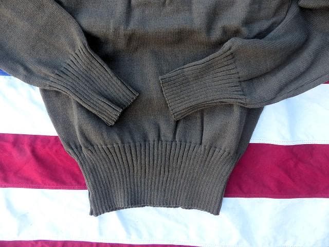 2004 デッド 米軍実物 ５ボタンセーター Ｍ DSPC ヘンリーネック 91