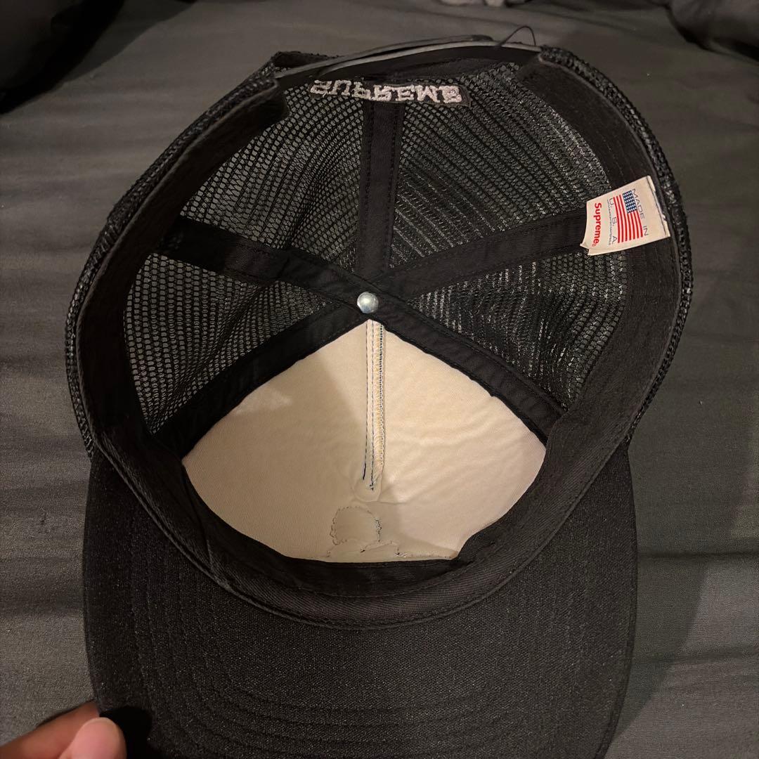 Supreme ブラック メッシュキャップ