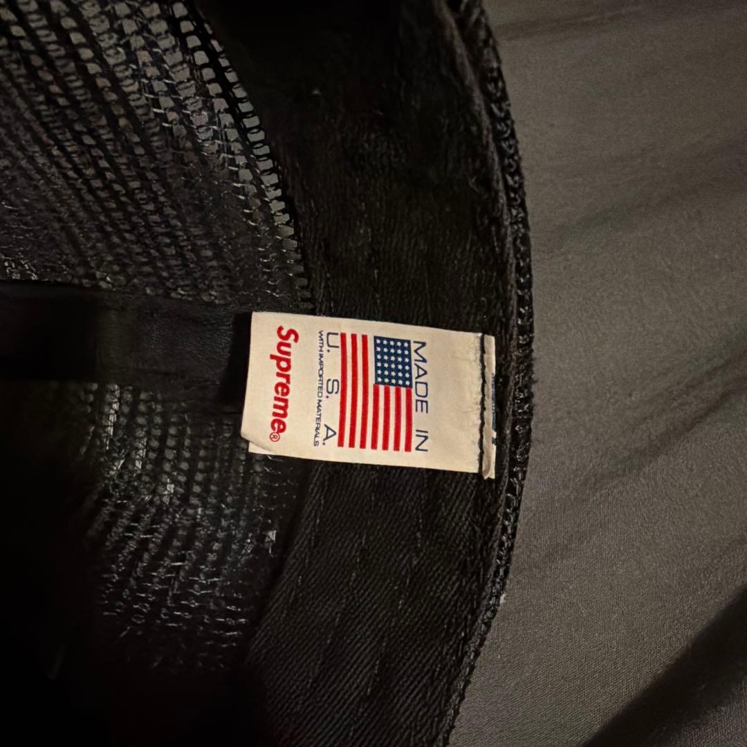 Supreme ブラック メッシュキャップ