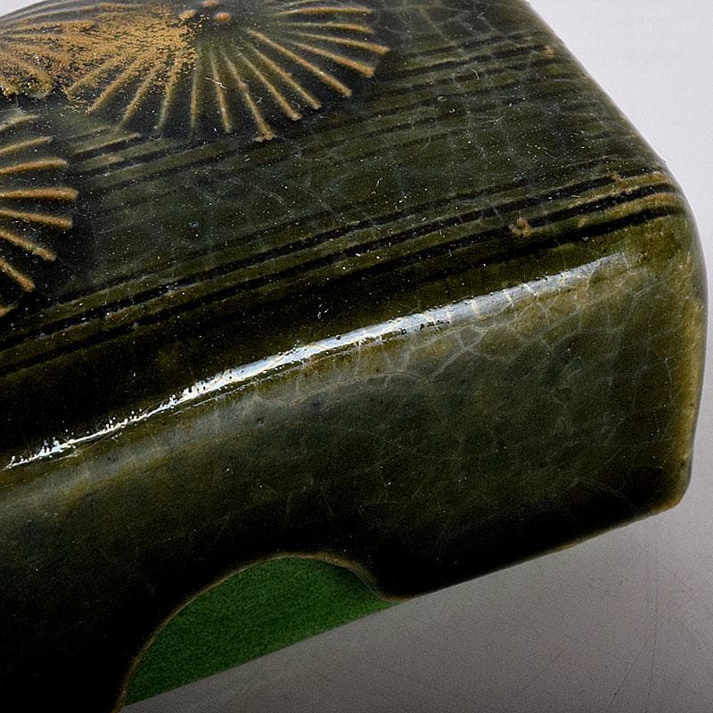 YUKI TANAKA加藤丈佳造　色絵金彩花文　香合　共布共箱　V8484