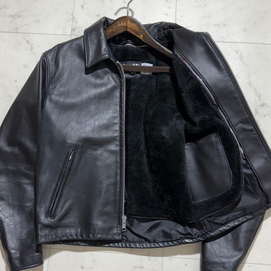 美品✨schott ショット 38サイズ M レザージャケット ライナー 黒