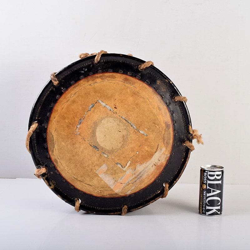 和楽器　和太鼓　締太鼓　黒漆金蒔絵胴　C　8682D