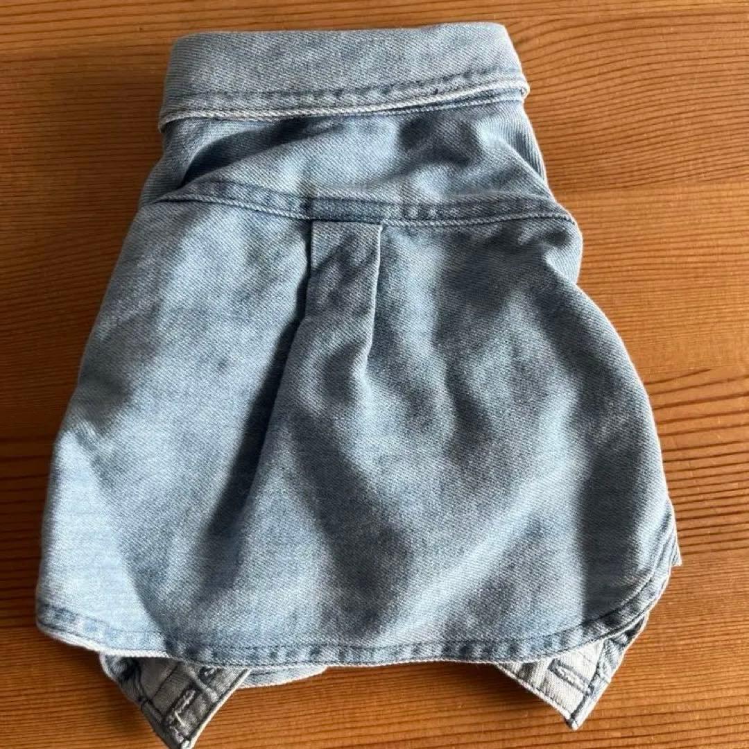 犬服・アクセサリー pp closet BIO BLEACH DENIM SHIRT 34