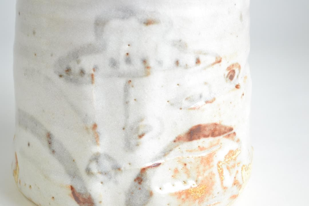 茶道具　鵬雲斎大宗匠書付　志野水指　加藤　十右衛門造