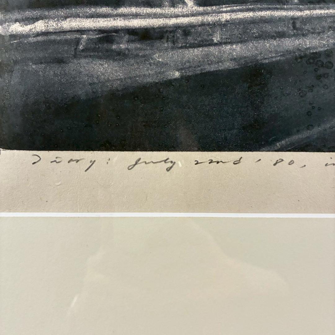 美品 野田哲也「Diary:July.22nd'80」木版+シルク サイン拇印入