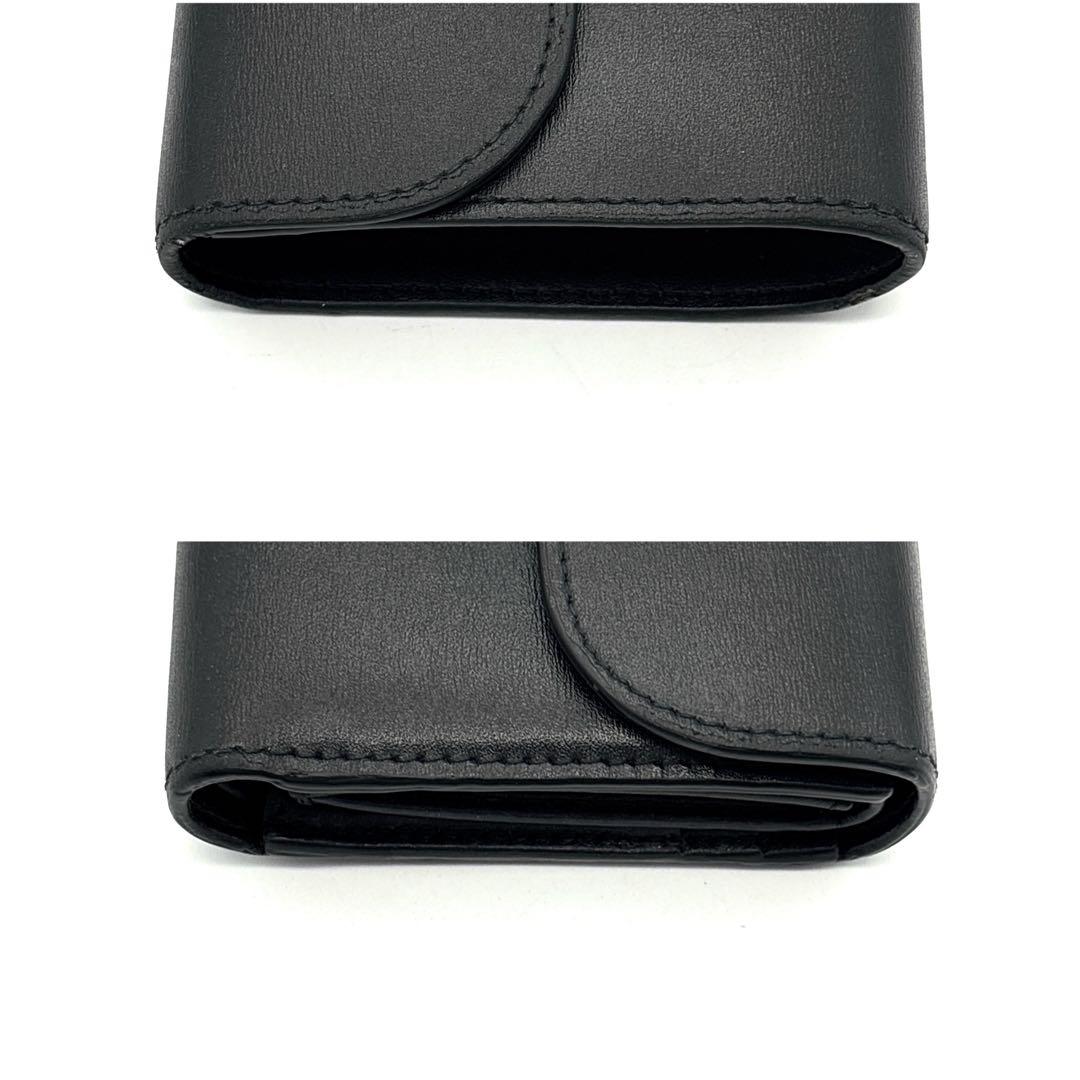 現行◆CELINE 三つ折り財布 トリオンフ コンパクトウォレット ブラック