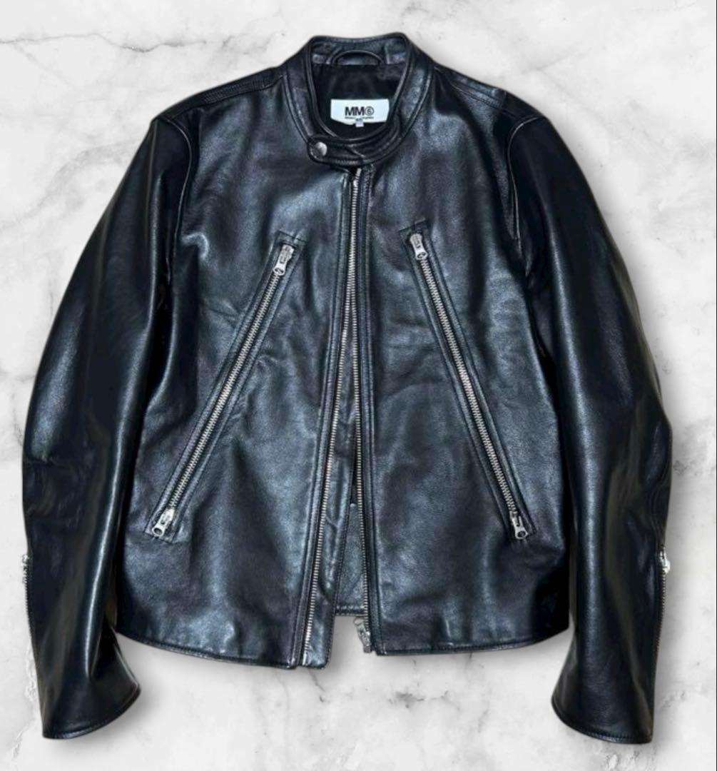MM6 Maison Margiela レザージャケット 八の字 ライダース