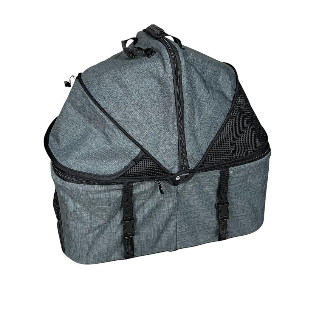 【新品】ペット用バギー 小型犬〜中型犬対応 折りたたみ式 取外可能 グレー