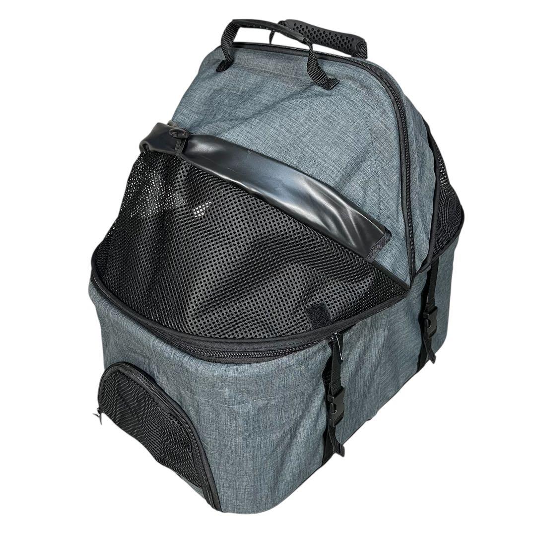 【新品】ペット用バギー 小型犬〜中型犬対応 折りたたみ式 取外可能 グレー