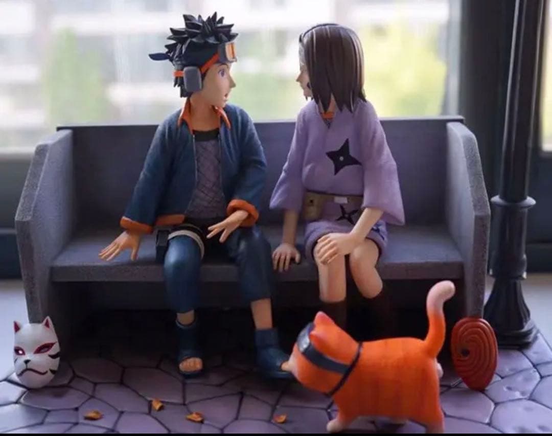 NARUTO ナルト うちはオビト のはら リン ガレージキット スタチュー①