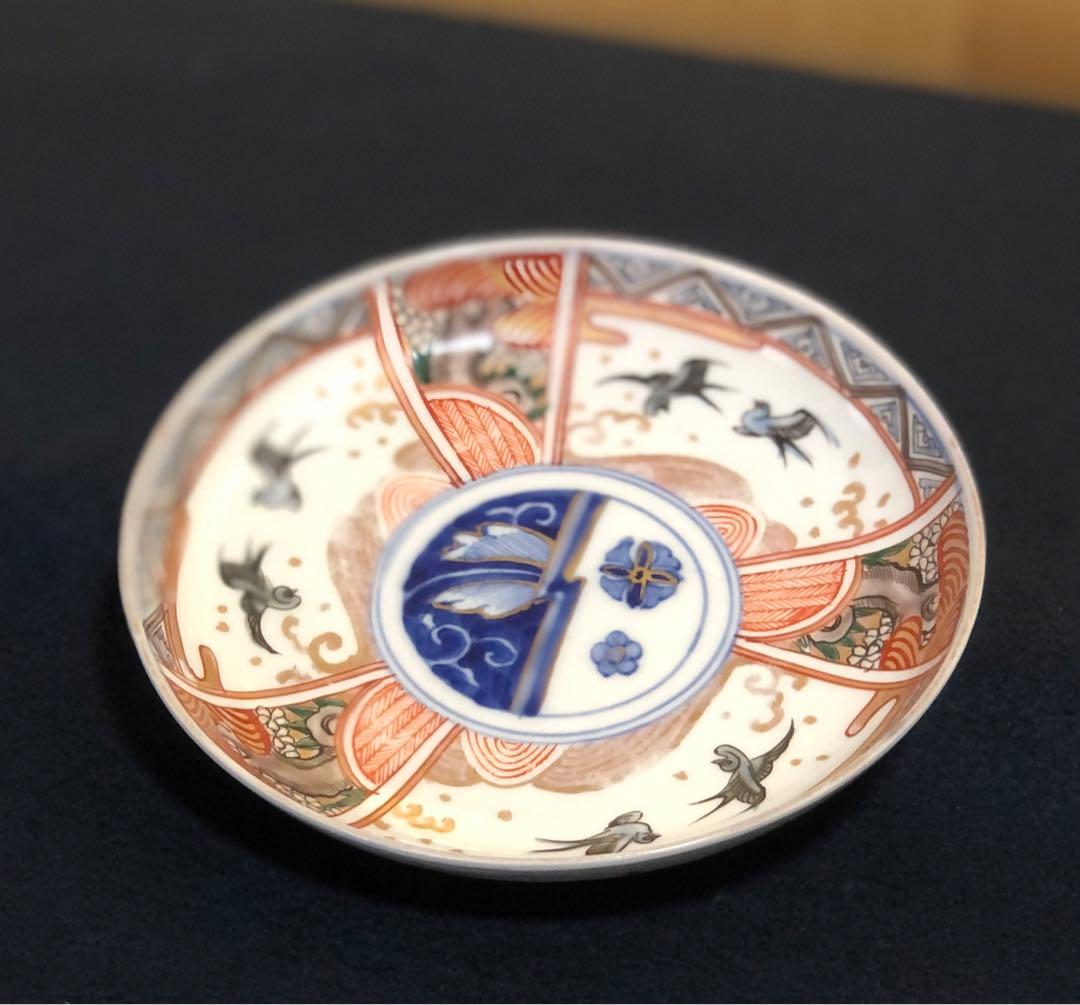 割引❗️《レ》伊万里 金彩色絵 中皿5客 6寸皿 取り皿　1f