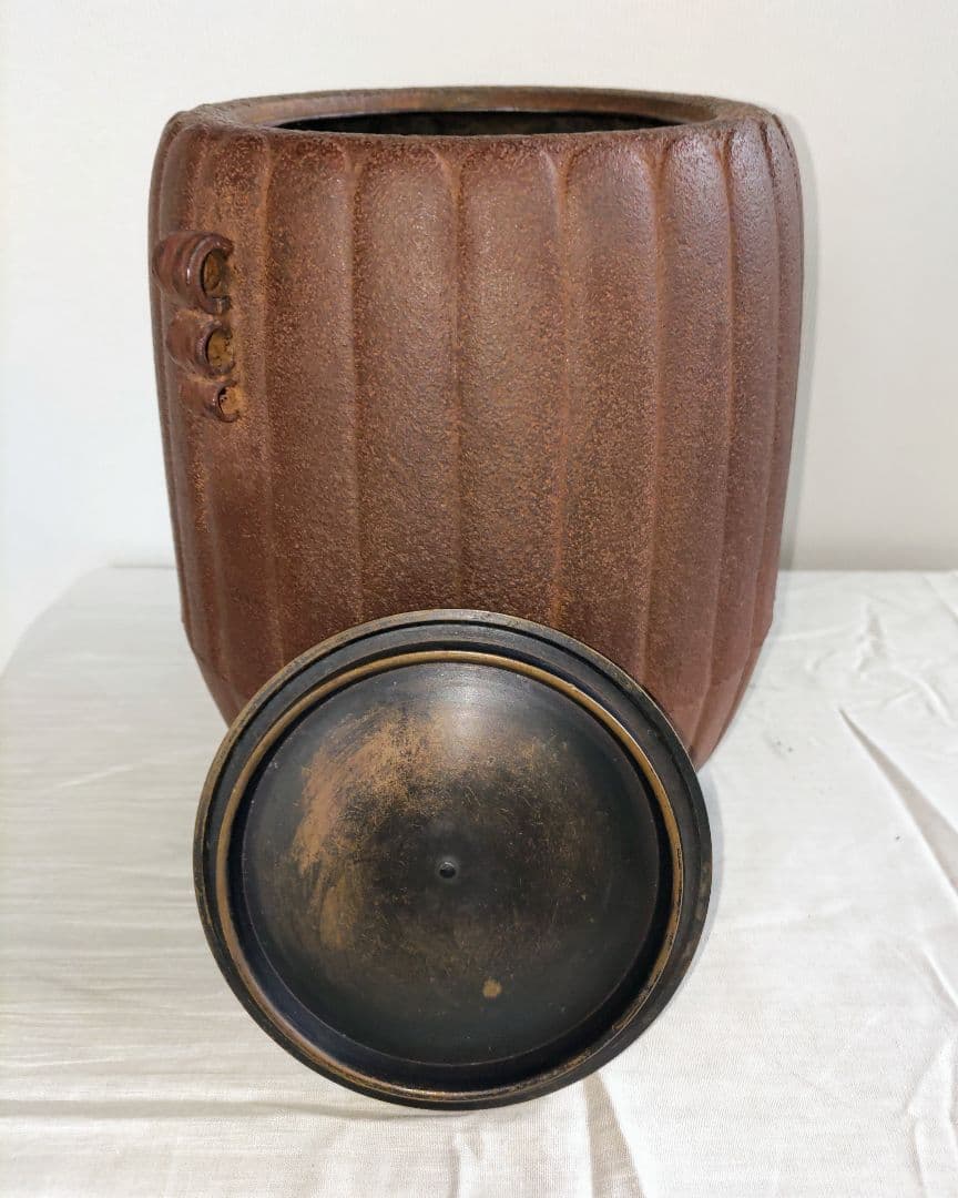 値下げ！菊形筒釜（菊花釜）（希少品）佐藤浄清　造り