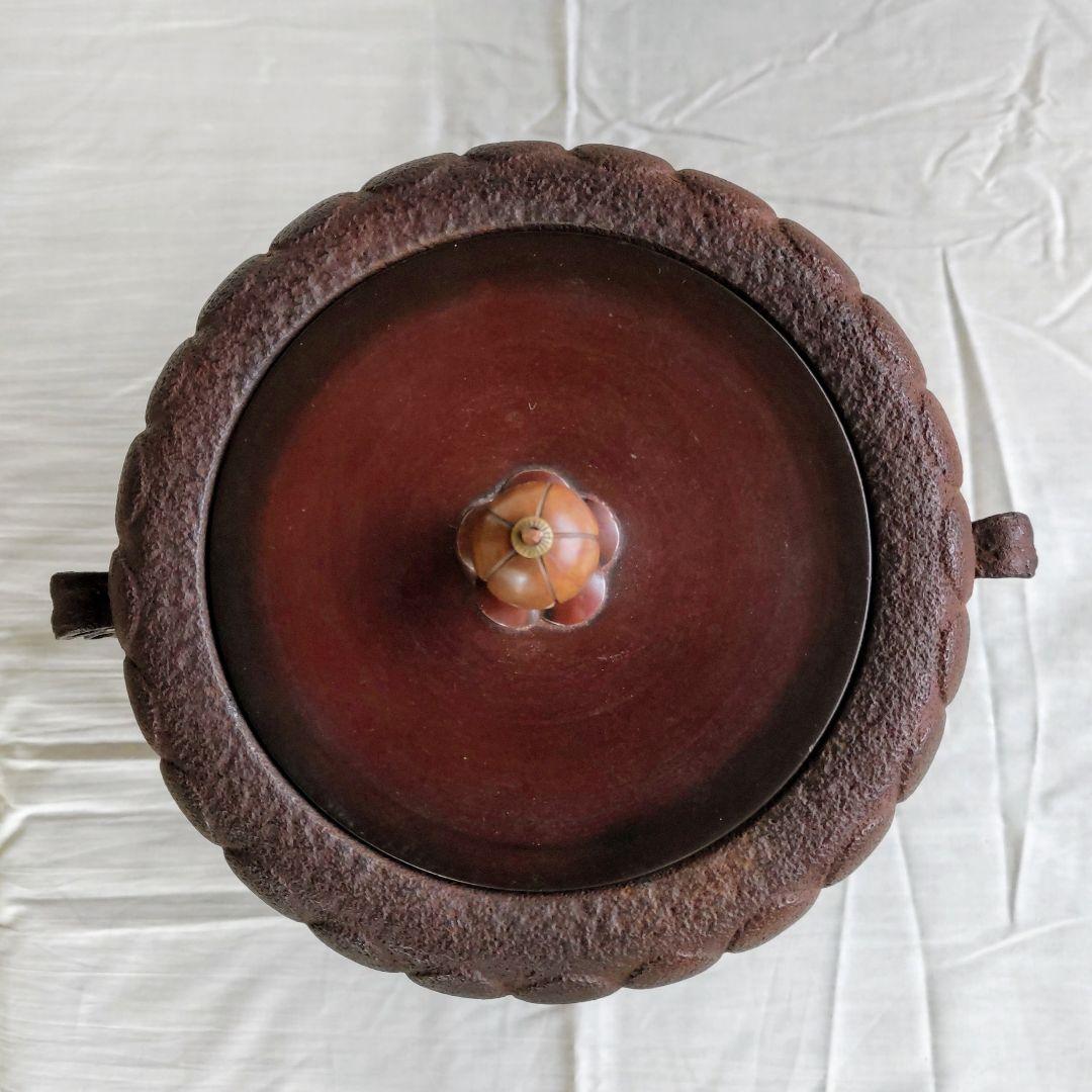 値下げ！菊形筒釜（菊花釜）（希少品）佐藤浄清　造り