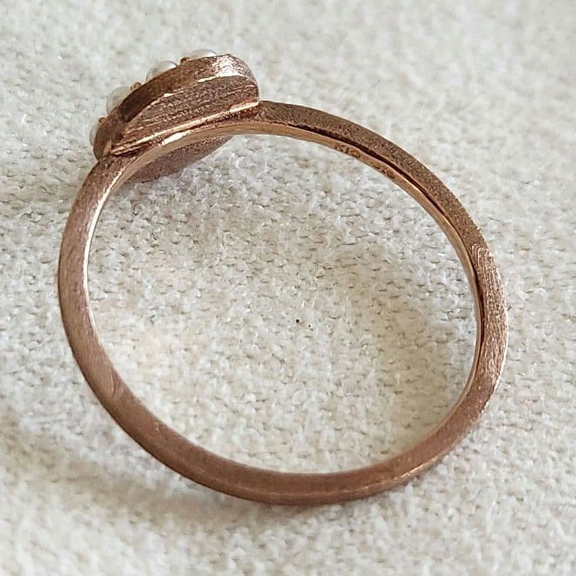 ラベンダークォーツ×パール♡9号【エテ】K10 ゴールドリング☆アガット 好きも