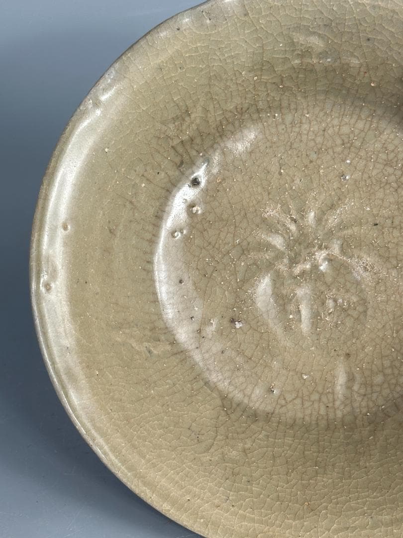韓国美術　高麗青磁 　盤　皿　貫入　伝来品　古物古作　時代　朝鮮半島　李朝　宋