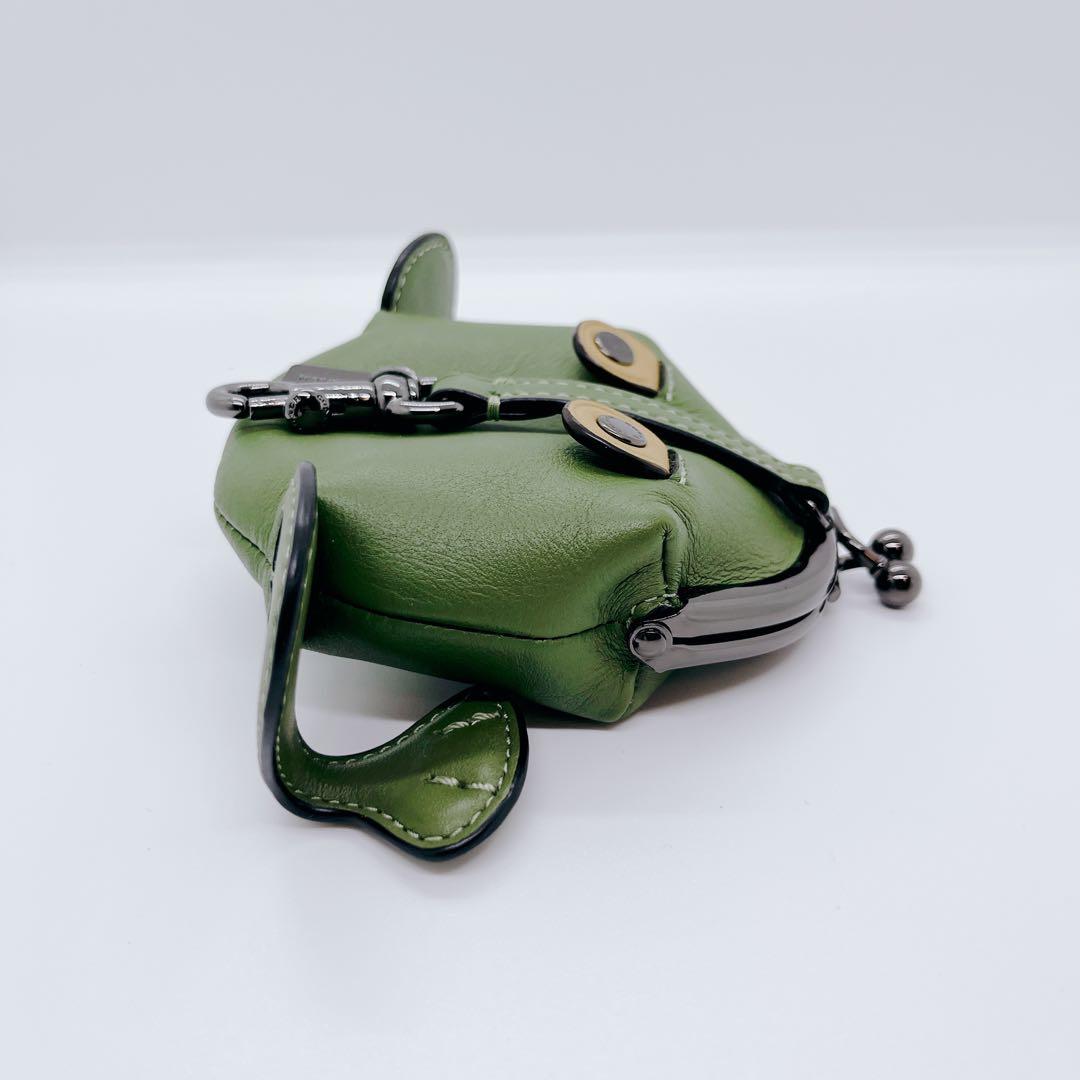 【希少】COACH カエル型ケース グリーン レザー アニマル 箱付き