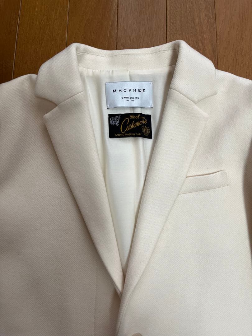 【美品】MACPHEE トゥモローランド ロングコート ホワイト