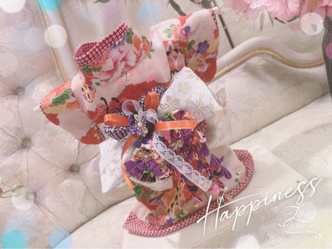 B401.pon2pan2☆オーダー☆犬お着物☆犬お引き摺りお着物