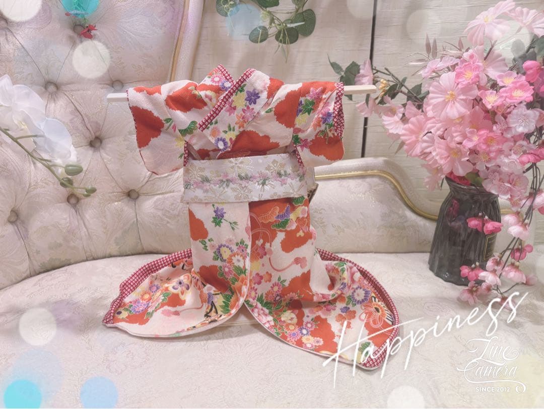 B401.pon2pan2☆オーダー☆犬お着物☆犬お引き摺りお着物