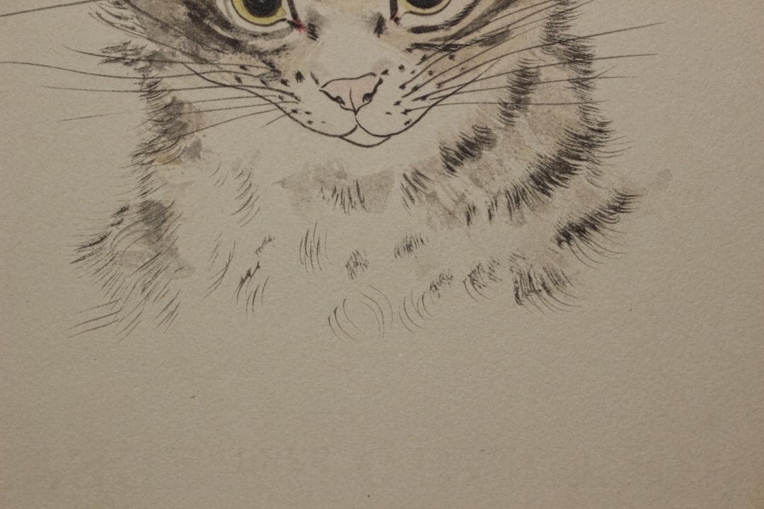 藤田嗣治 エスタンプリトグラフ「猫」 150部限定 18/150