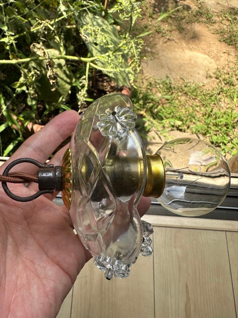 20's フランス アンティーク 希少なフレンチリーフの可愛いミニシャンデリア＊