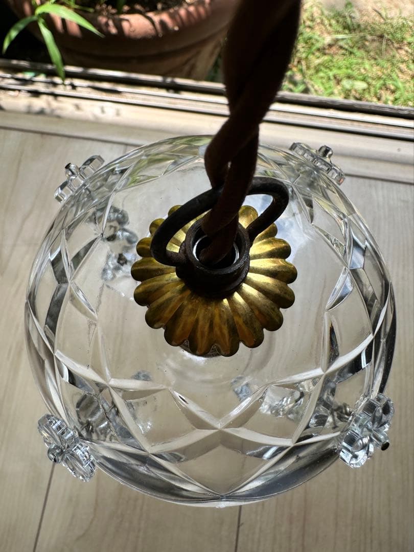 20's フランス アンティーク 希少なフレンチリーフの可愛いミニシャンデリア＊