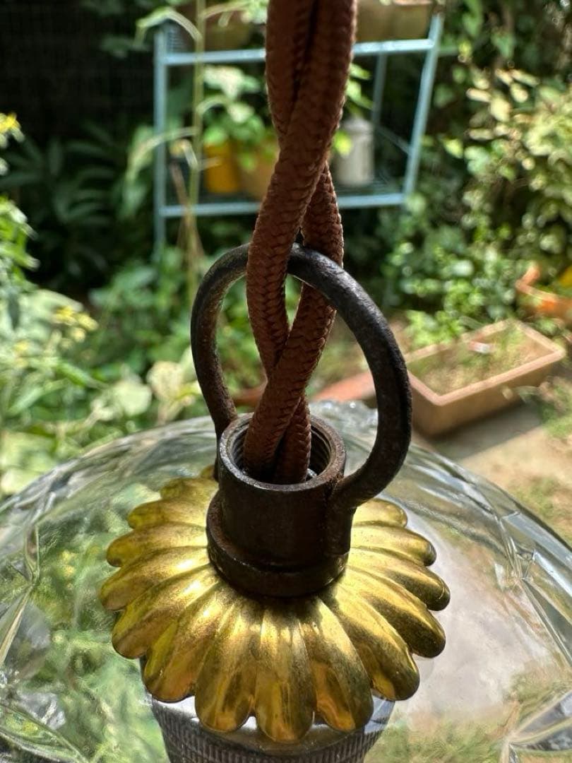 20's フランス アンティーク 希少なフレンチリーフの可愛いミニシャンデリア＊