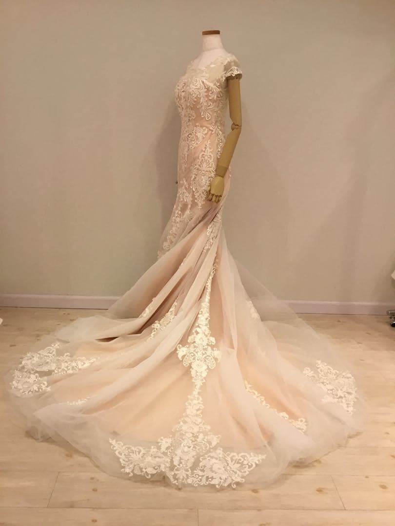 YNSWEDDING刺繍入りマーメイドウェディングドレス