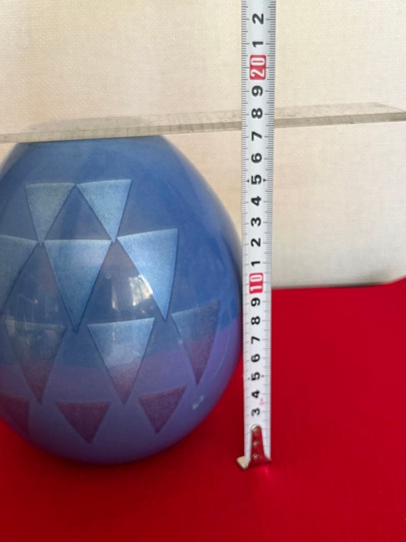 人間国宝内定 中田一於 淡青釉裏銀彩 花瓶 N48 日本工芸会正会員 九谷焼