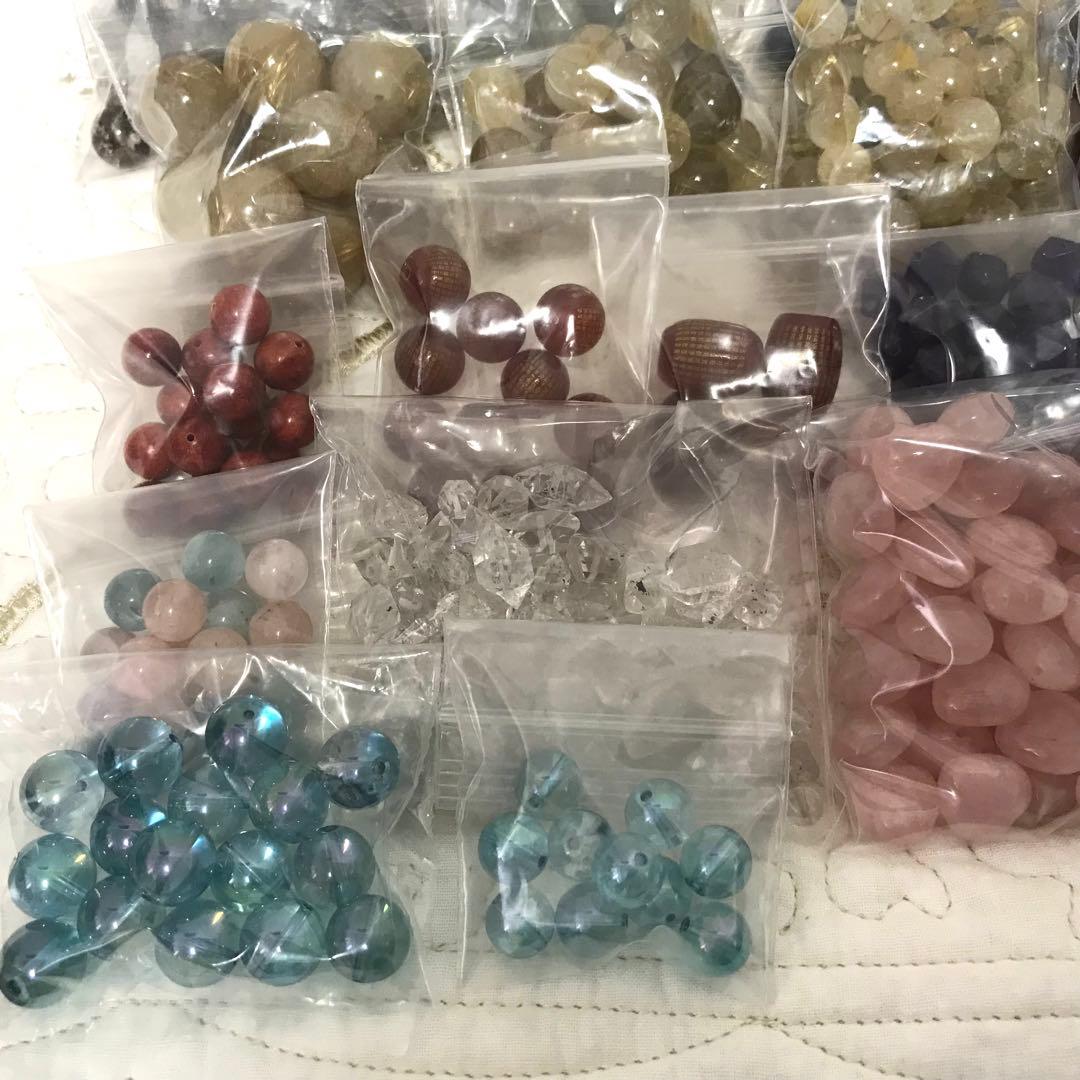 まとめ売り　パワーストーン　パーツ　ブレスレット　さざれ　水晶　4,795g
