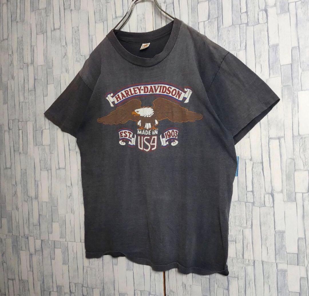 70s Harley-Davidson ヴィンテージ　Tシャツ　USA 黒